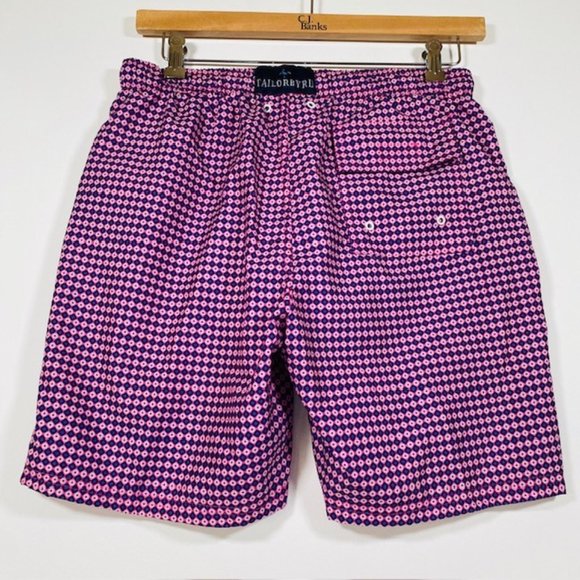 Tailorbyrd Pink Purple Lined Swim Trunks Men's Medium - Picture 4 of 7